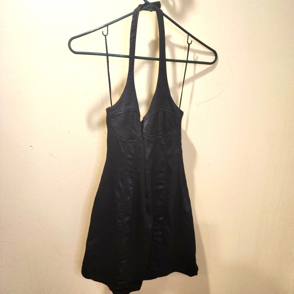 Zara  black cocktail satin  mini dress size M